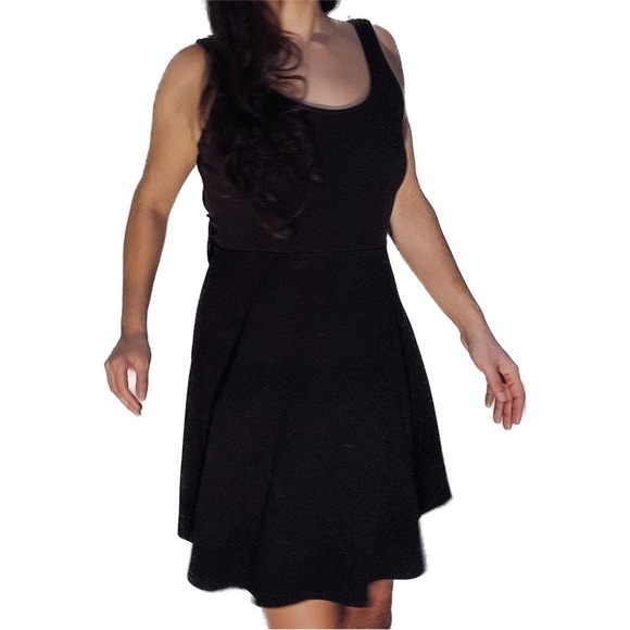 𝅺ROSS Black Plunge V-Back Dress, Size M - Picture 1 of 4
